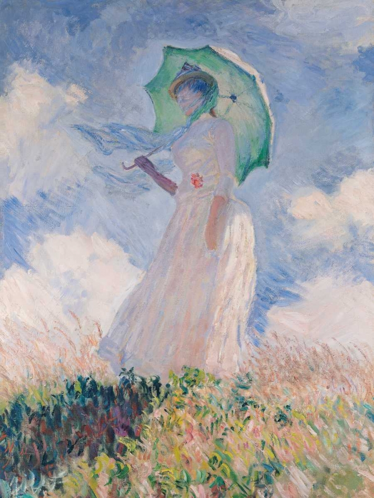 Wall Art Painting id:43868, Name: Woman with Parasol-Left, Artist: Monet, Claude