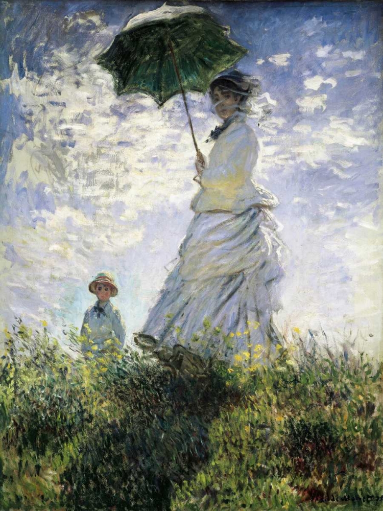 Wall Art Painting id:43865, Name: Femme a l’ombrelle, Artist: Monet, Claude