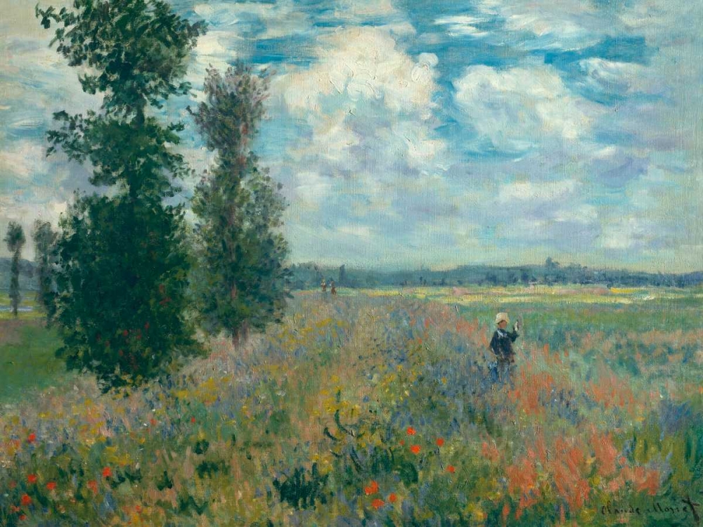 Wall Art Painting id:167312, Name: Poppy Fields near Argenteuil, Artist: Monet, Claude