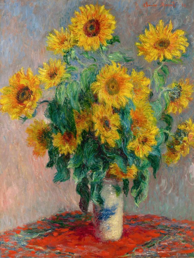Wall Art Painting id:167317, Name: Sunflowers, Artist: Monet, Claude