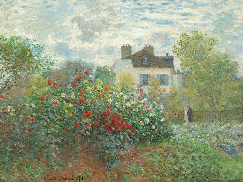 Wall Art Painting id:218434, Name: The Artists Garden in Argenteuil, Artist: Monet, Claude