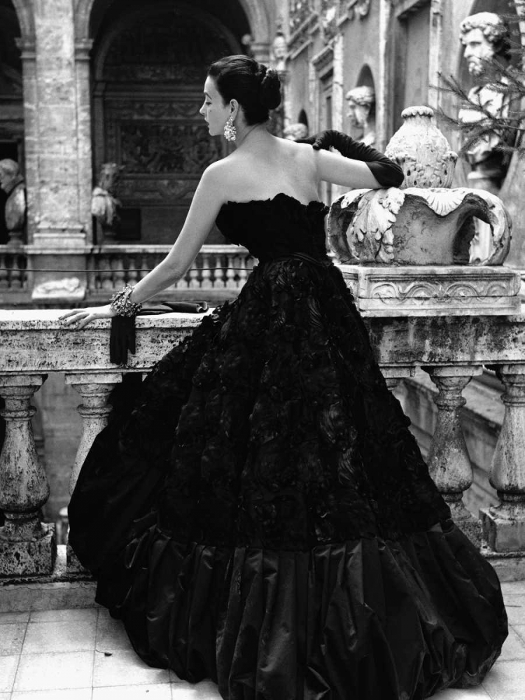 Wall Art Painting id:43615, Name: Black Evening Dress Roma 1952, Artist: Naylor, Genevieve