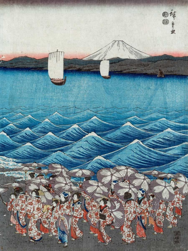 Wall Art Painting id:44069, Name: Opening celebration of Benzaiten III, Artist: Hiroshige, Ando