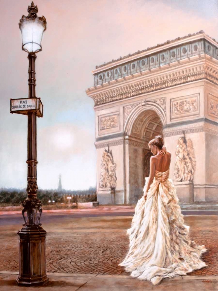 Wall Art Painting id:44205, Name: Romance in Paris II, Artist: Silver, John