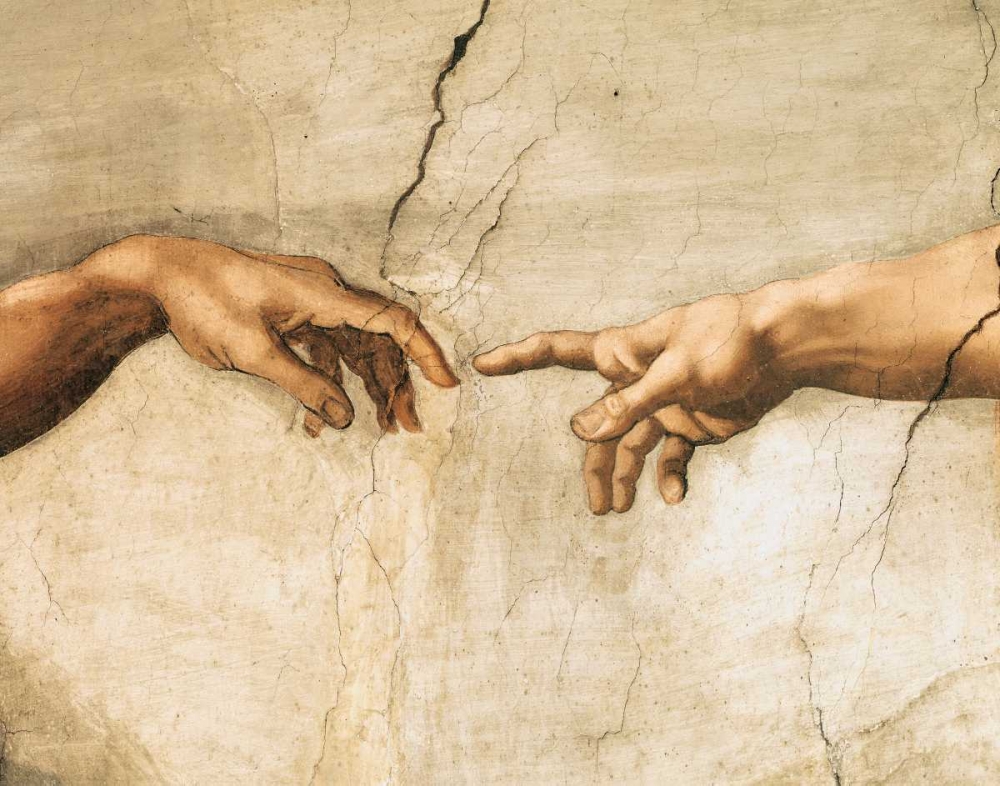 Wall Art Painting id:118128, Name: La creazione di Adamo (detail), Artist: Buonarroti, Michelangelo
