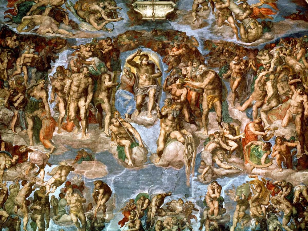Wall Art Painting id:44013, Name: Il Giudizio Universale, Artist: Buonarroti, Michelangelo