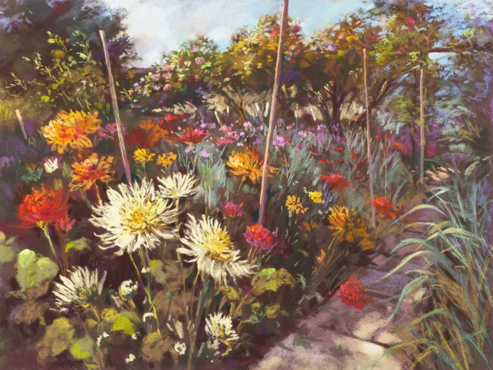Wall Art Painting id:118161, Name: Dusk in the Walled Garden, Artist: Whatmore, Nel