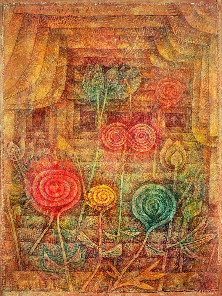 Wall Art Painting id:70085, Name: Spiral Flowers, Artist: Klee, Paul