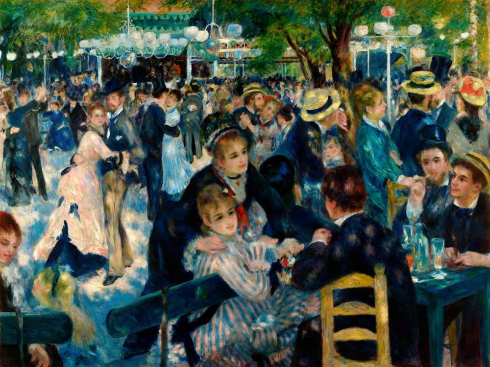 Wall Art Painting id:43951, Name: Dance at Le Moulin de la Galette, Artist: Renoir, Pierre-Auguste