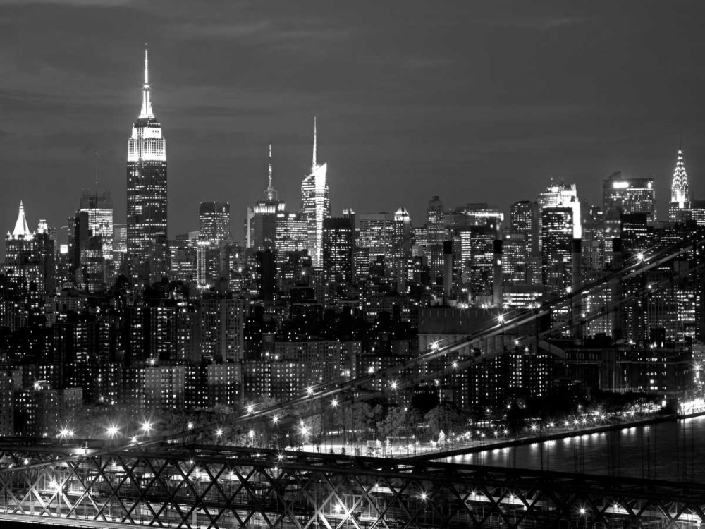 Wall Art Painting id:47948, Name: Midtown Manhattan at night, Artist: Berenholtz, Richard