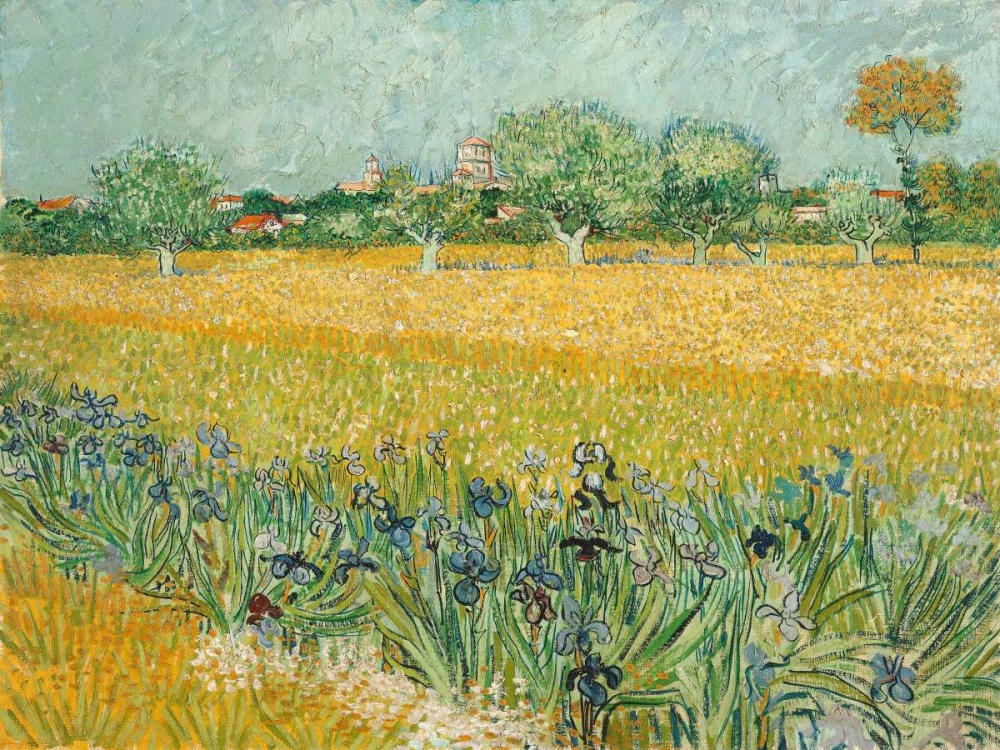 Wall Art Painting id:43910, Name: Field with Irises near Arles, Artist: Van Gogh, Vincent