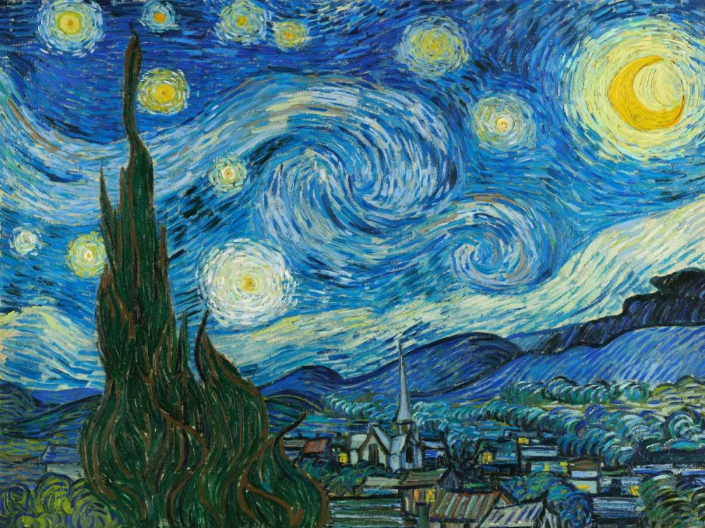 Wall Art Painting id:43901, Name: The Starry Night, Artist: Van Gogh, Vincent