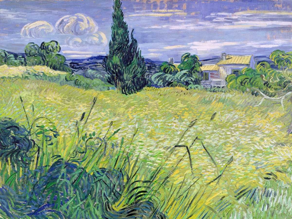 Wall Art Painting id:43902, Name: Landscape with Green Corn, Artist: Van Gogh, Vincent