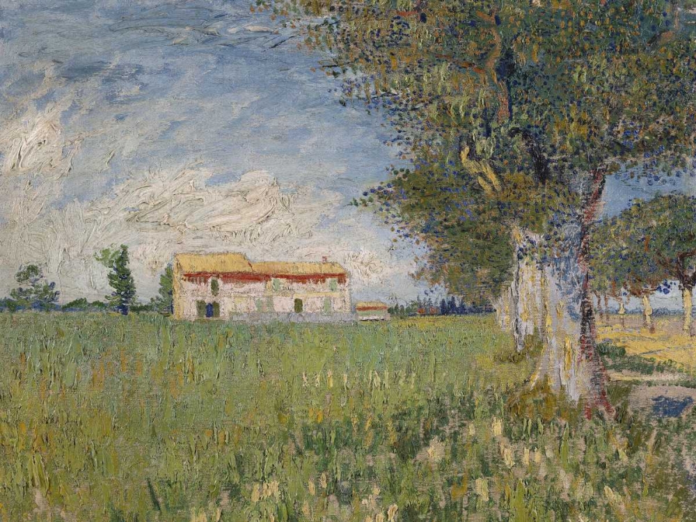 Wall Art Painting id:43904, Name: Boerderij in een korenveld, Artist: Van Gogh, Vincent