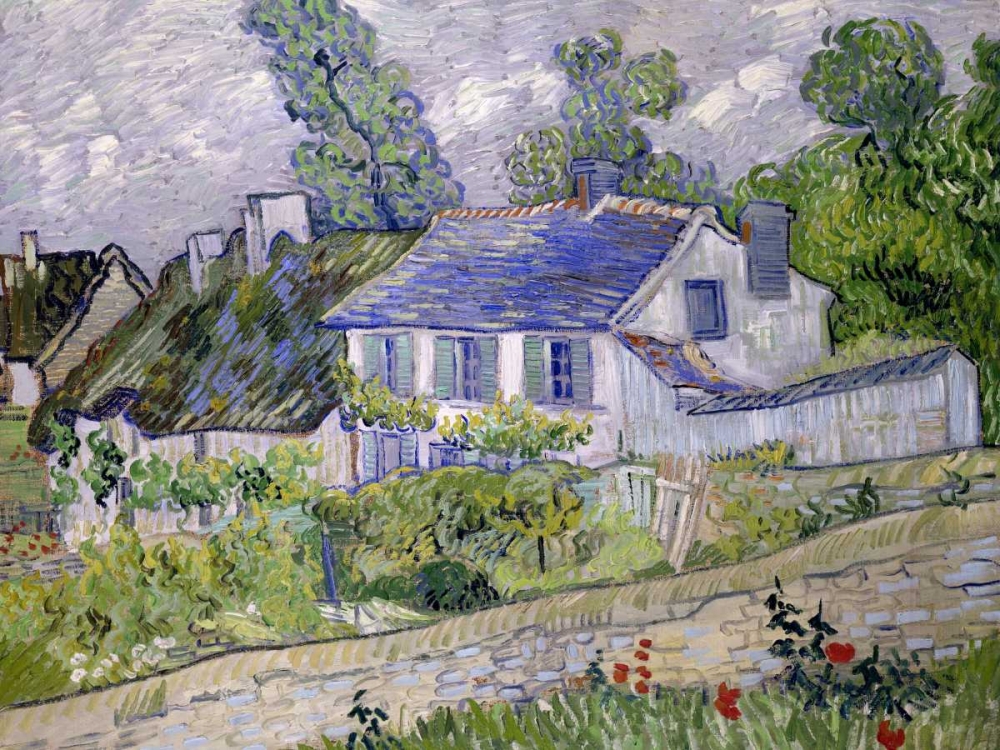 Wall Art Painting id:44246, Name: Houses at Auvers, Artist: van Gogh, Vincent