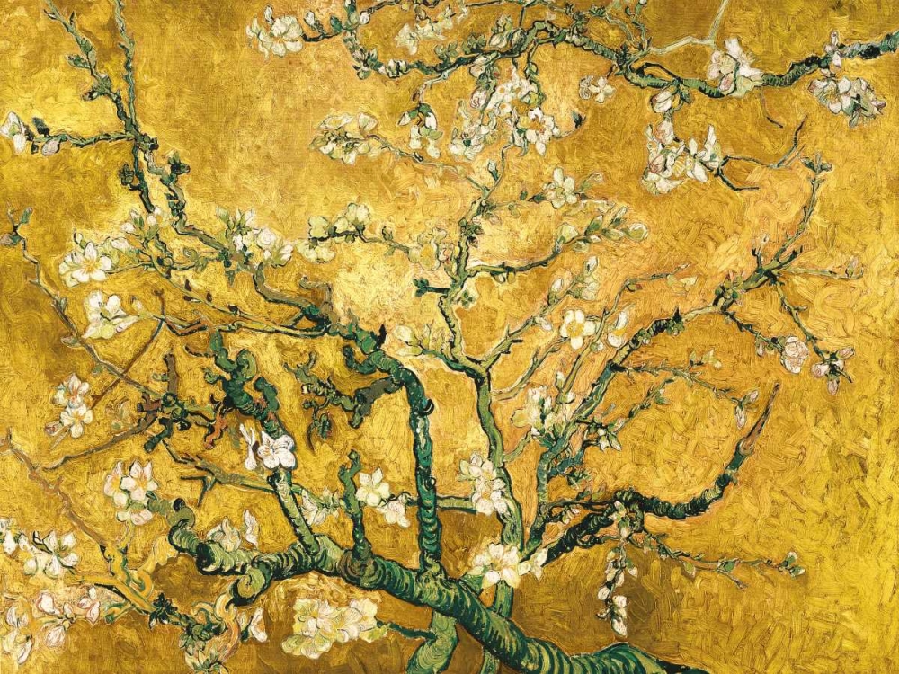 Wall Art Painting id:118172, Name: Mandorlo in fiore (gold variation), Artist: Van Gogh, Vincent