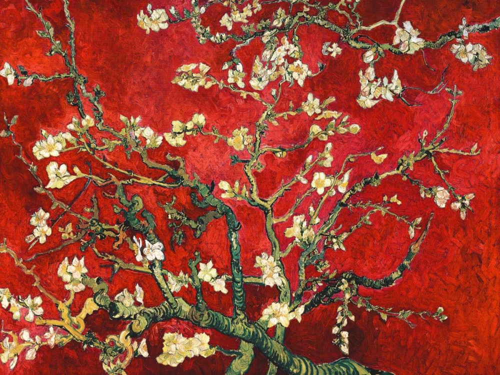 Wall Art Painting id:118174, Name: Mandorlo in fiore (red variation), Artist: Van Gogh, Vincent