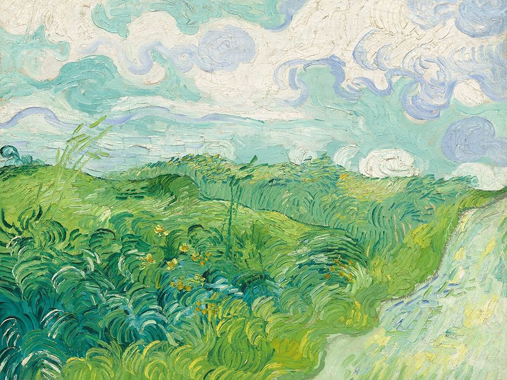 Wall Art Painting id:218537, Name: Green Wheat Fields, Auvers, Artist: Van Gogh, Vincent