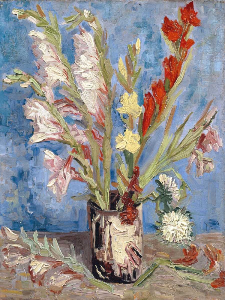 Wall Art Painting id:162952, Name:  Vase with Gladioli and China Asters, Artist: van Gogh, Vincent