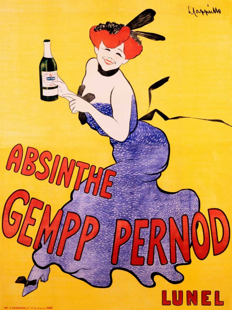 Wall Art Painting id:43479, Name: Absinthe Gempp Pernod 1903, Artist: Cappiello, Leonetto