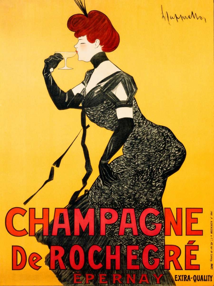 Wall Art Painting id:43480, Name: Champagne de Rochegre ca. 1902, Artist: Cappiello, Leonetto