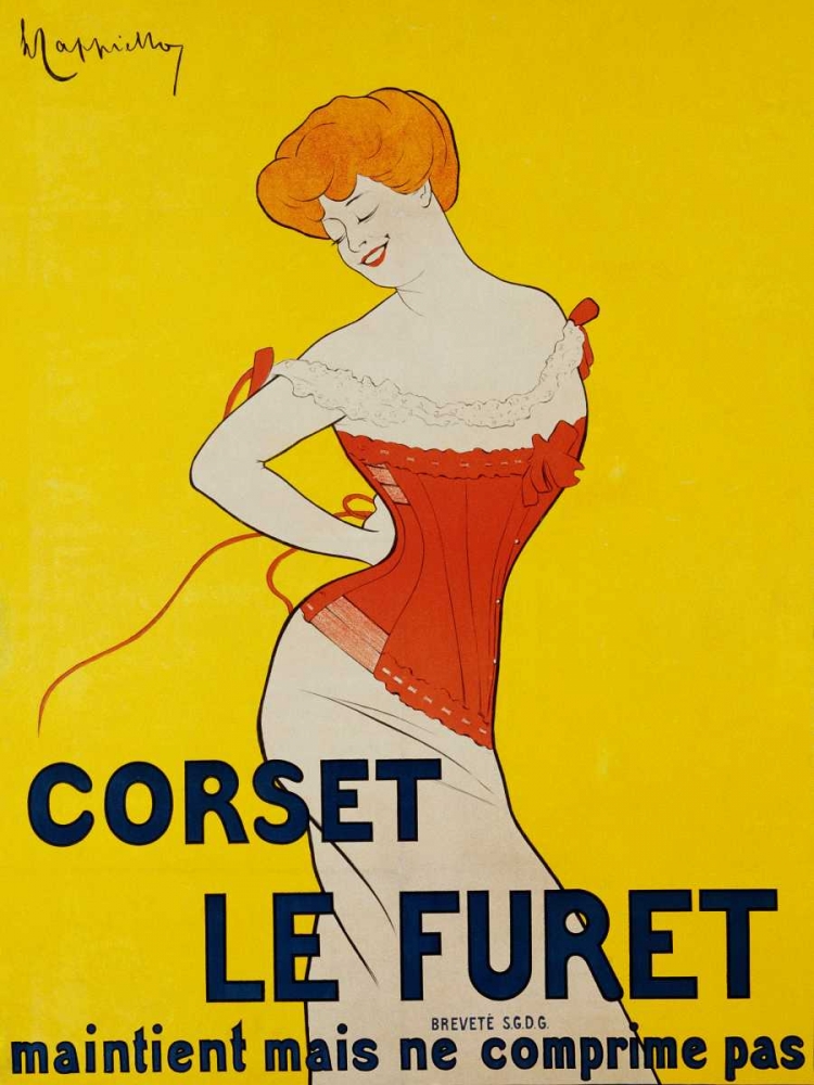 Wall Art Painting id:43492, Name: Corset le Furet 1901, Artist: Cappiello, Leonetto