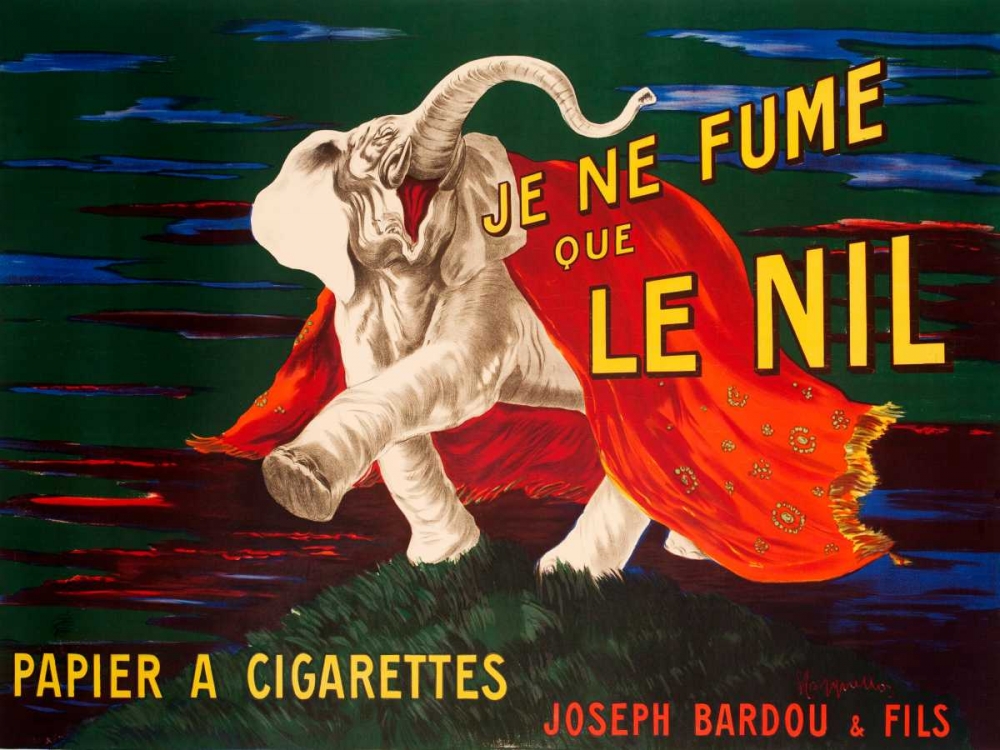 Wall Art Painting id:44249, Name: Je ne fume que Le Nil 1912, Artist: Cappiello, Leonetto