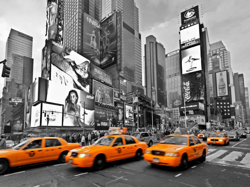 Wall Art Painting id:43567, Name: Taxis in Times Square NYC, Artist: Ratsenskiy, Vadim