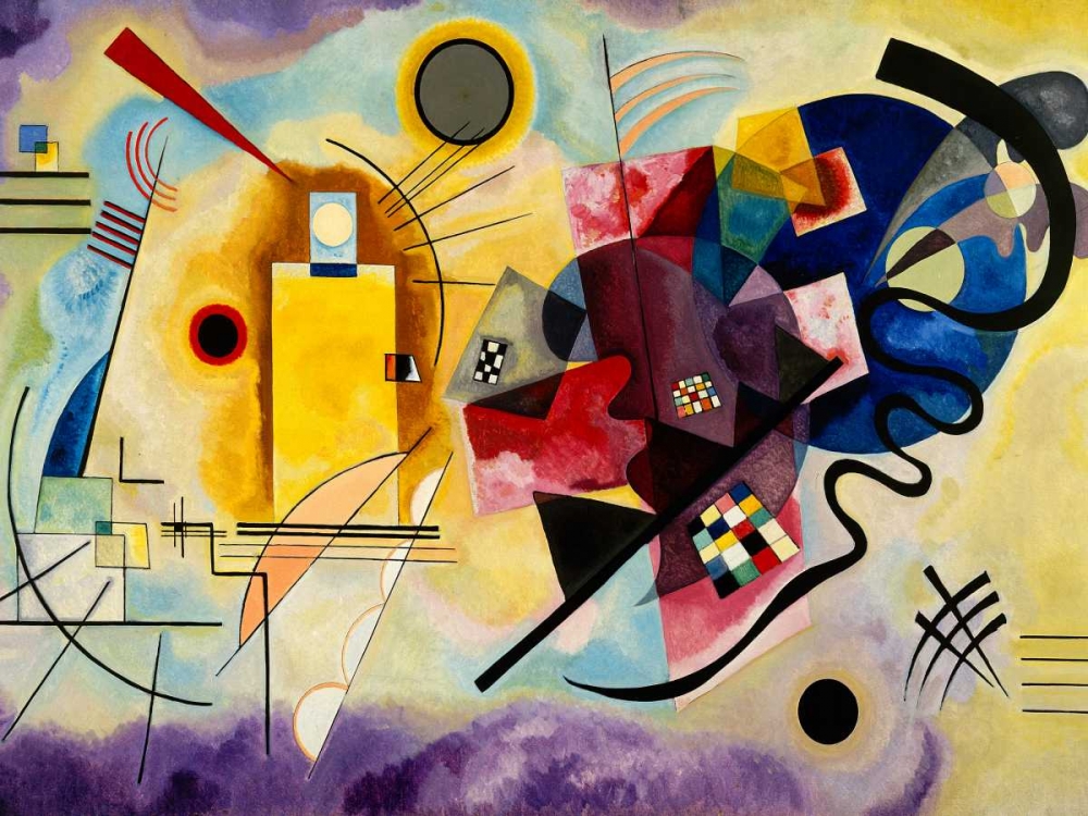 Wall Art Painting id:70106, Name: Yellow, Red and Blue, Artist: Kandinsky, Wassily