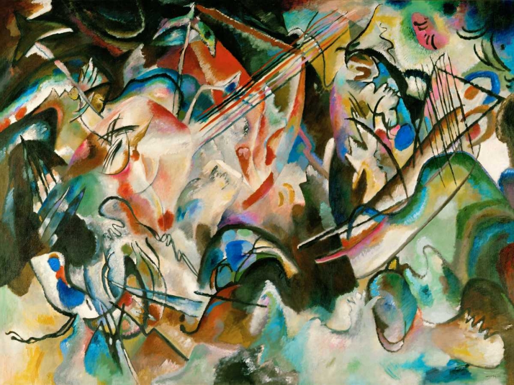 Wall Art Painting id:78244, Name: Composition Number 6, Artist: Kandinsky, Wassily