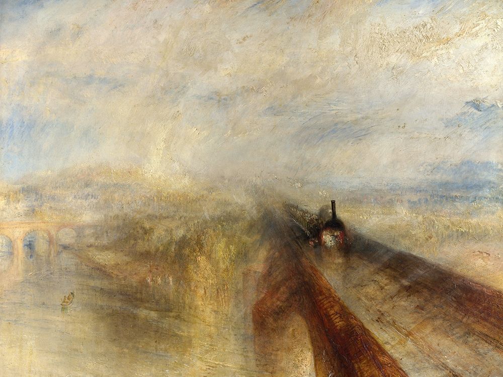 Wall Art Painting id:201585, Name: Rain, Steam and Speed, The Great Western Railway, Artist: Turner, William