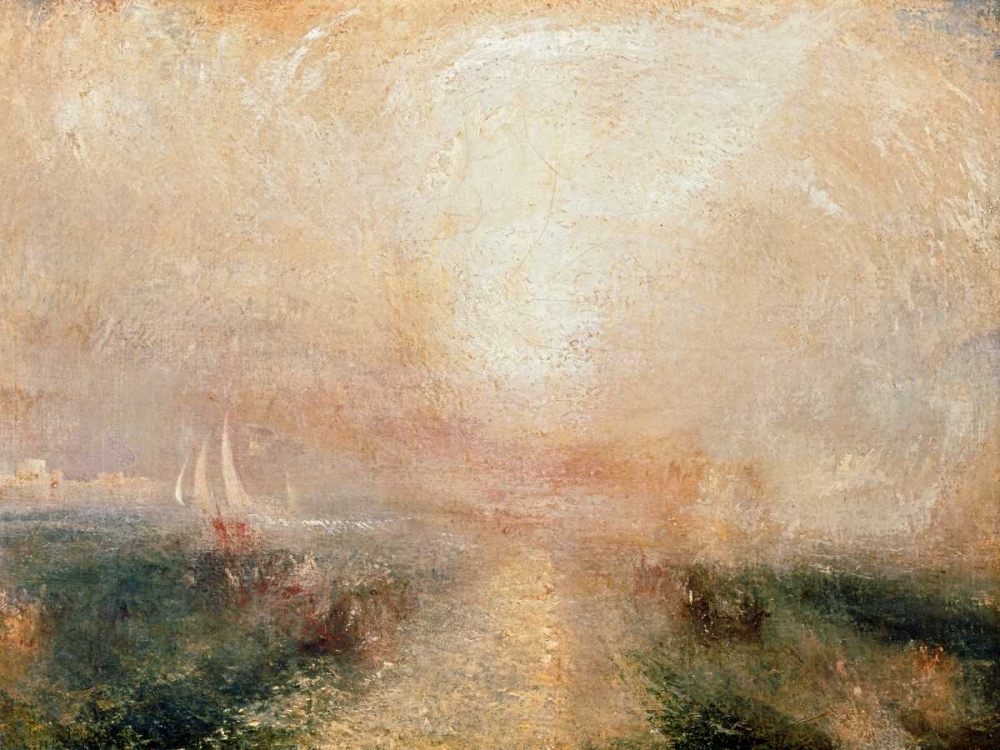 Wall Art Painting id:78224, Name: Yacht Approaching the Coast, Artist: Turner, William