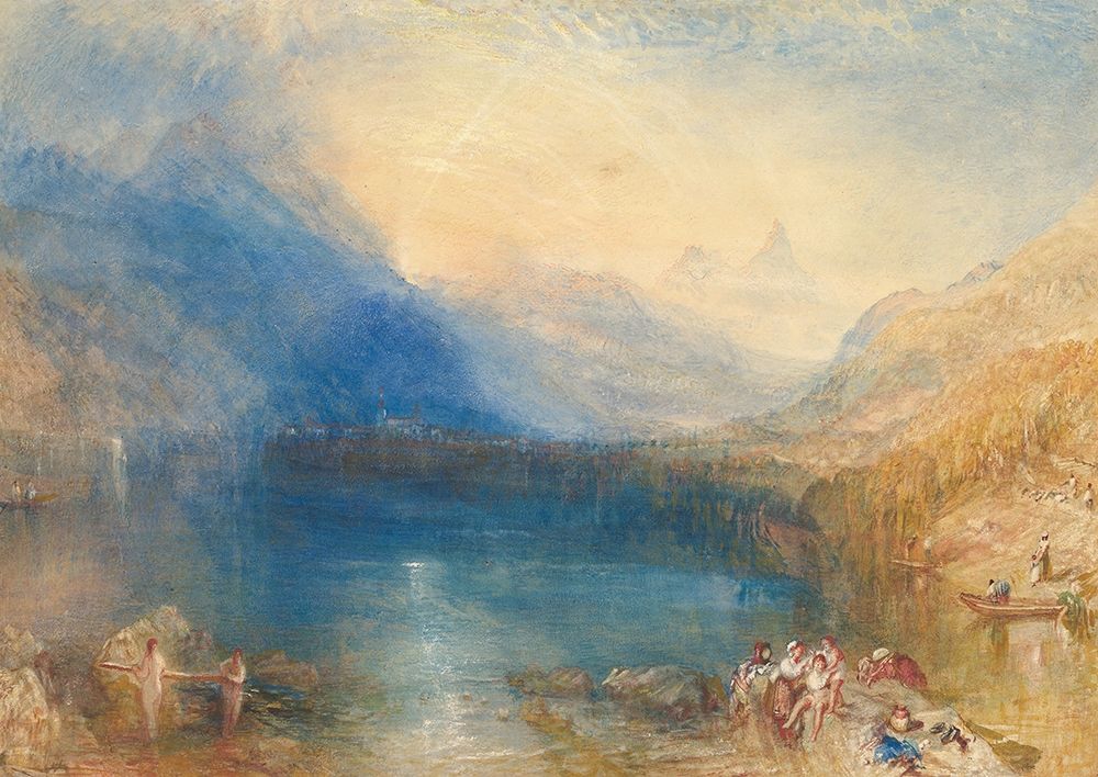 Wall Art Painting id:281117, Name: The Lake of Zug, Artist: Turner, William