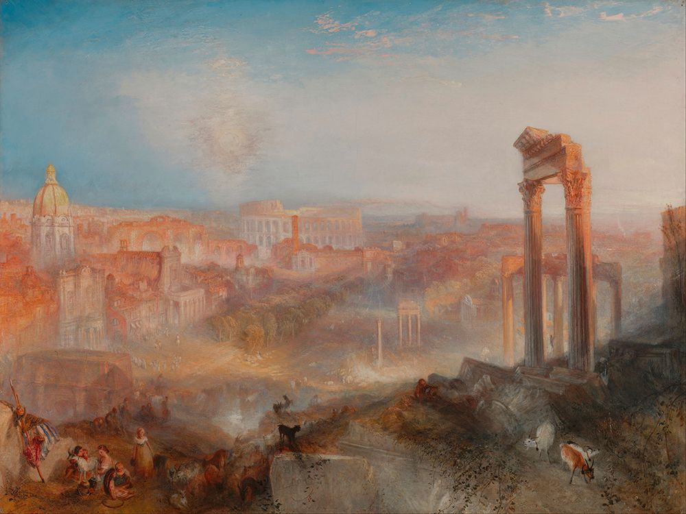 Wall Art Painting id:537059, Name: Modern Rome, Campo Vaccino, Artist: Turner, William
