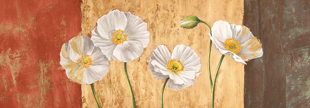 Art Print: Poppies on Smooth Background
