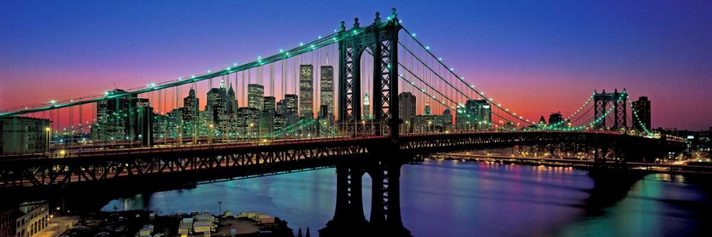 Wall Art Painting id:43804, Name: Manhattan Bridge and Skyline, Artist: Berenholtz, Richard