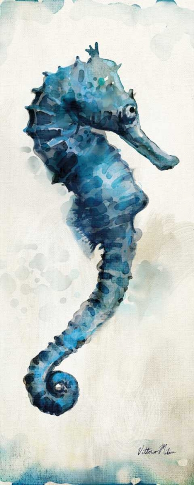Wall Art Painting id:105946, Name: Watercolor Seahorse Panel I, Artist: Milan, Vittorio