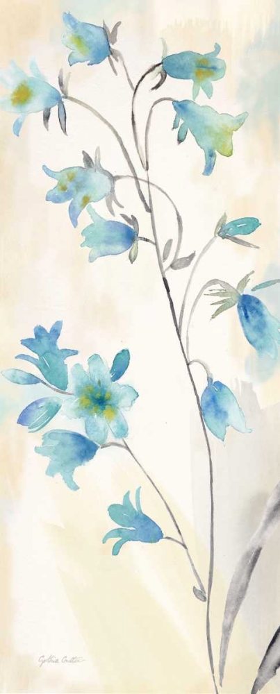 Wall Art Painting id:143041, Name: Watercolor Bluebells Panel II, Artist: Coulter, Cynthia