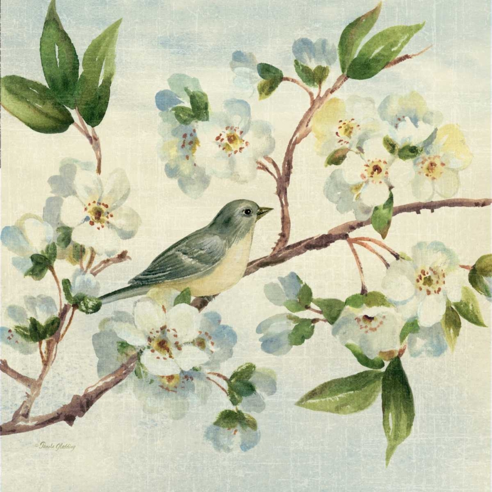 Wall Art Painting id:143082, Name: Cherry Bloom Bird II, Artist: Gladding, Pamela