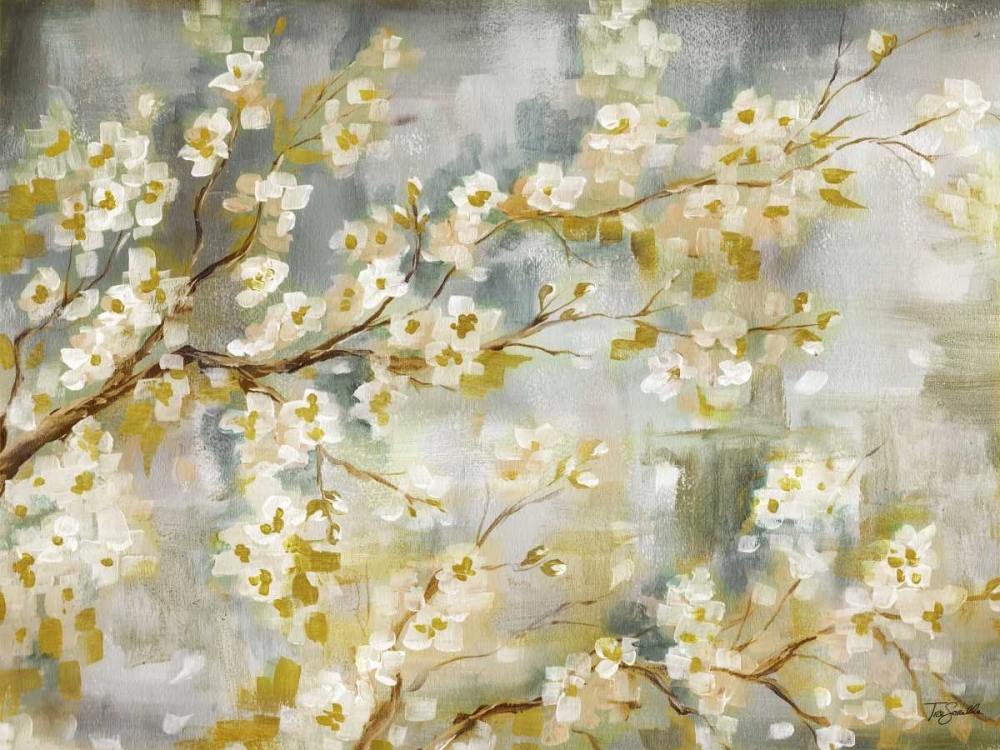 Wall Art Painting id:154665, Name: Golden Cherry Blossoms, Artist: Tre Sorelle Studios