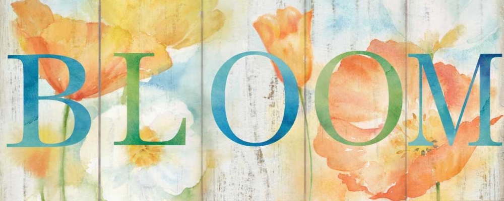 Wall Art Painting id:171719, Name: Watercolor Poppy Meadow Bloom Sign, Artist: Coulter, Cynthia