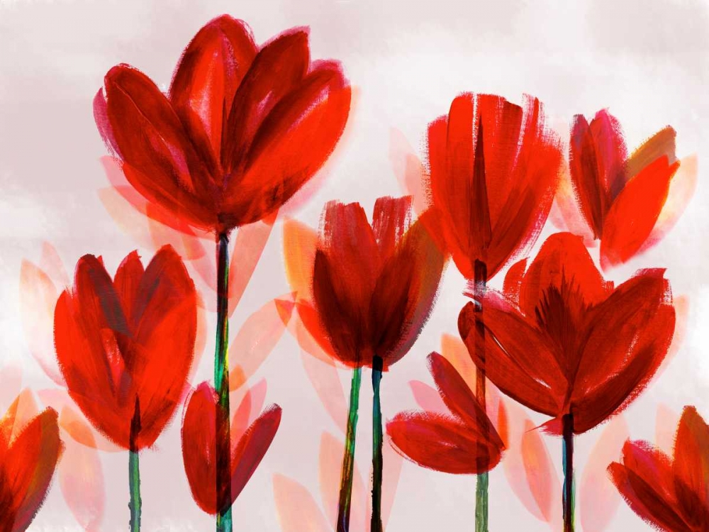 Wall Art Painting id:171765, Name: Contemporary Poppies Red, Artist: Northern Lights