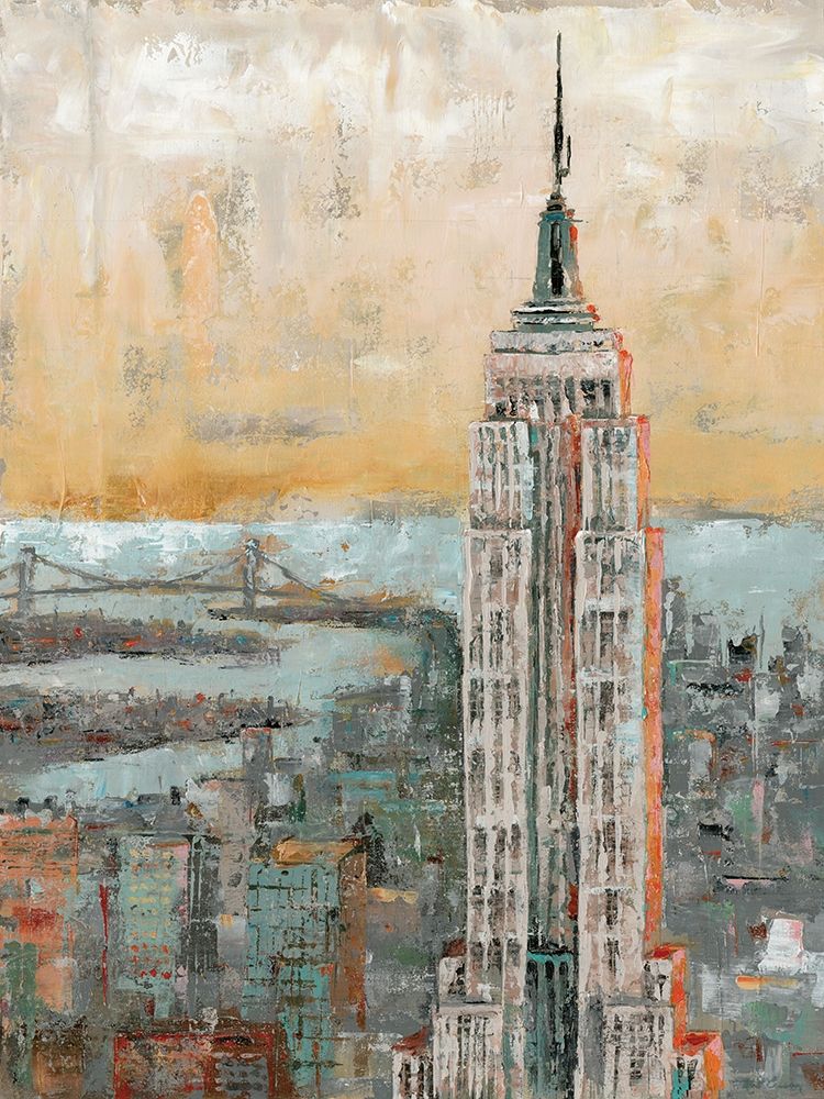 Wall Art Painting id:194462, Name: Empire State Building Abstract, Artist: Cusson, Marie-Elaine