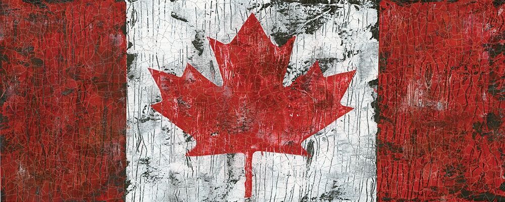 Wall Art Painting id:226178, Name: Canada Maple Leaf Landscape, Artist: Cusson, Marie-Elaine