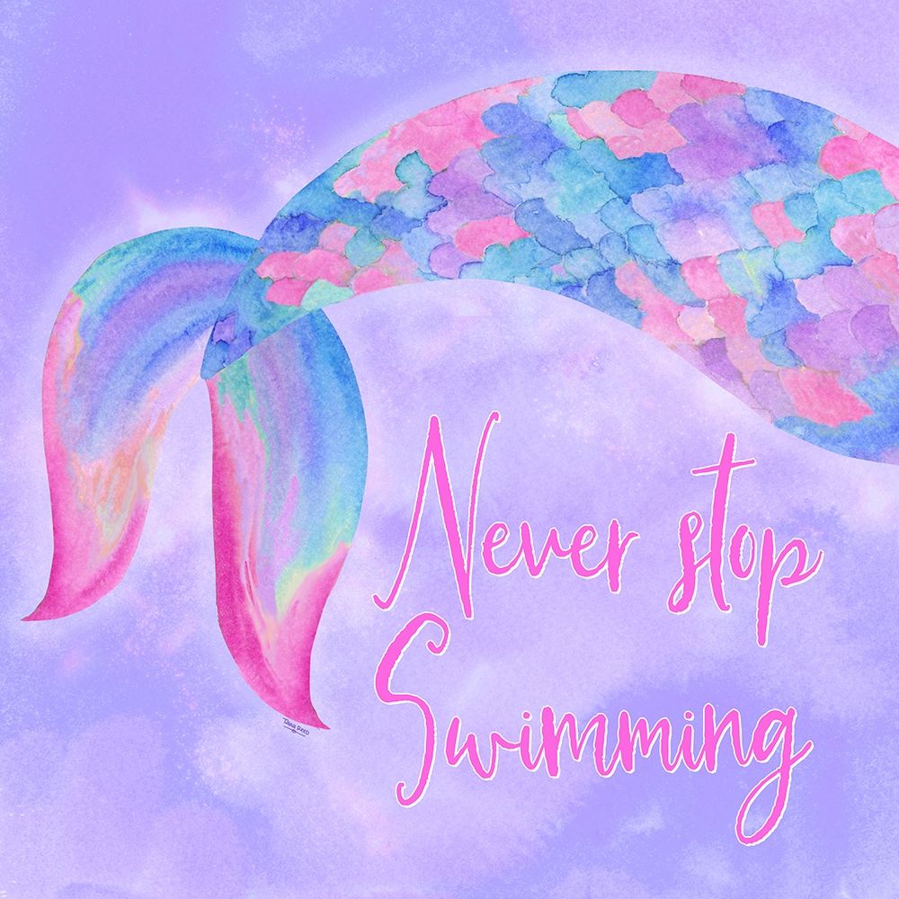 Art Print: Mermaid Life II Pink/Purple