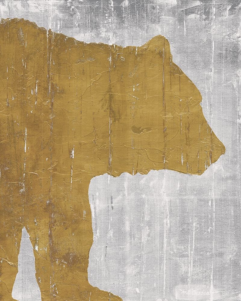 Wall Art Painting id:270464, Name: Rustic Lodge Animals Bear on Grey, Artist: Cusson, Marie-Elaine