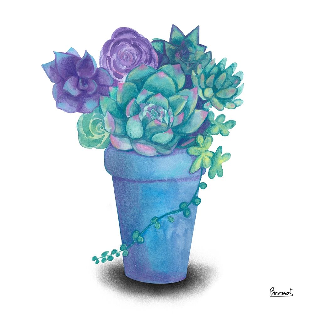 Wall Art Painting id:270561, Name: Turquoise Succulents IV, Artist: Bannarot