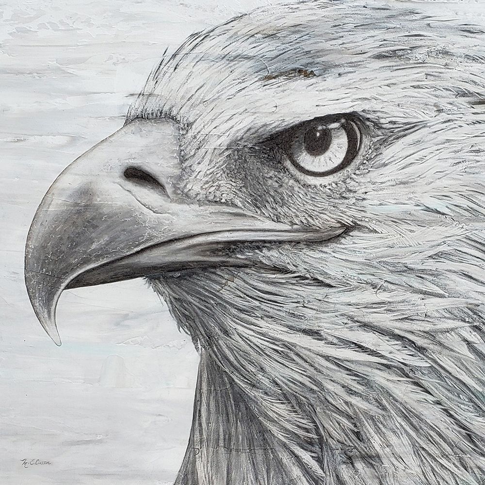 Wall Art Painting id:352459, Name: Portrait of an Eagle, Artist: Cusson, Marie-Elaine