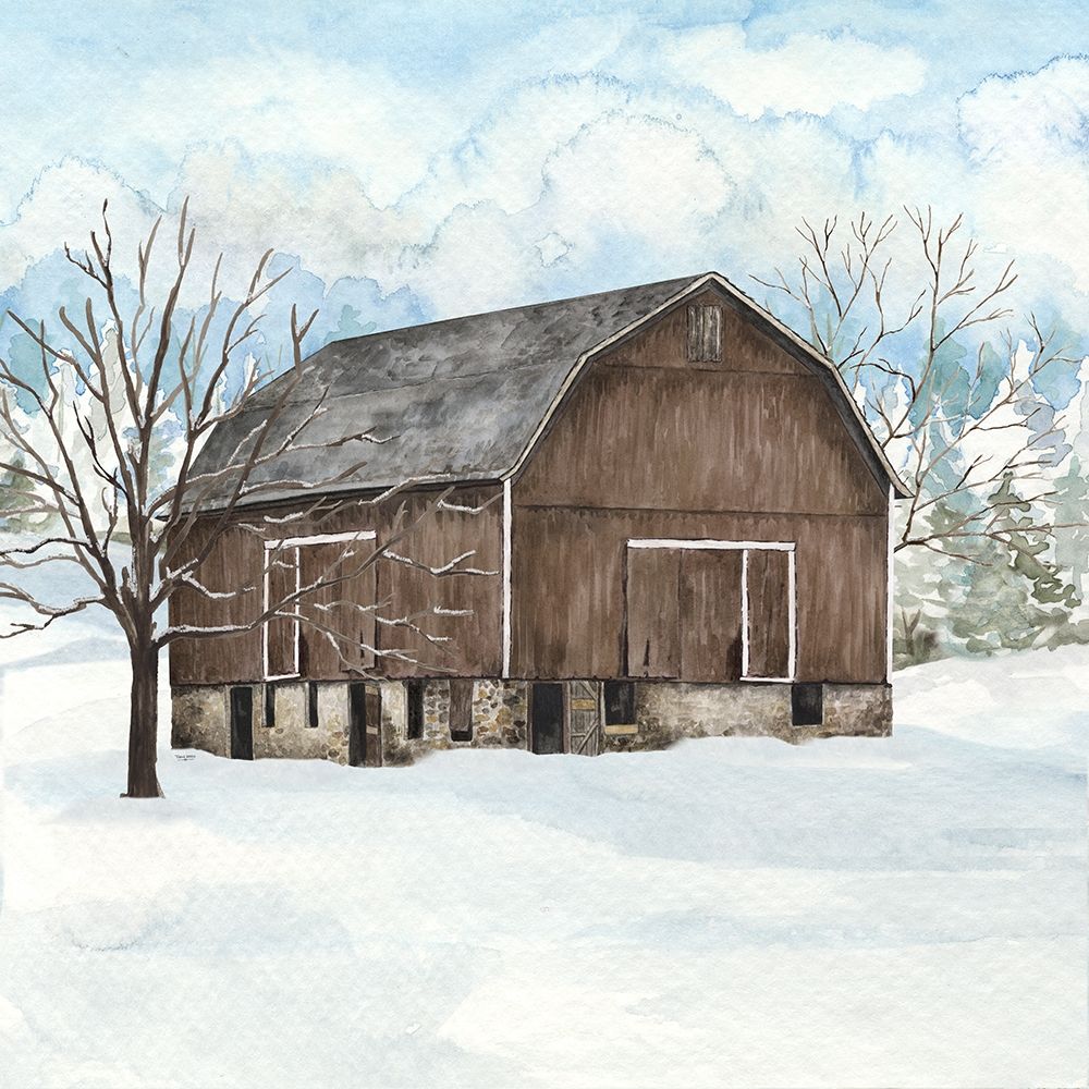 Wall Art Painting id:380202, Name: Winter Barn Quilt I, Artist: Reed, Tara