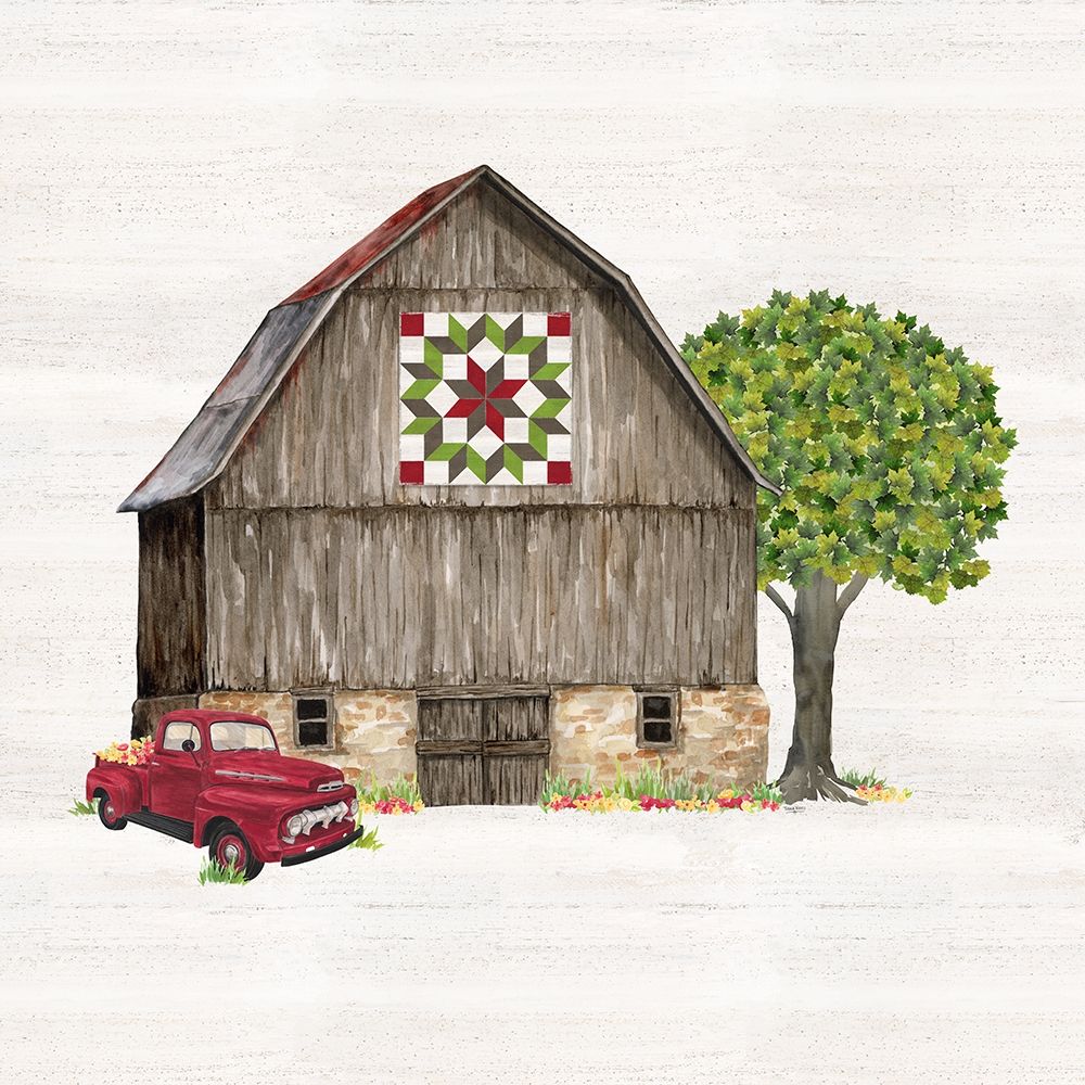 Wall Art Painting id:380361, Name: Spring and Summer Barn Quilt II, Artist: Reed, Tara